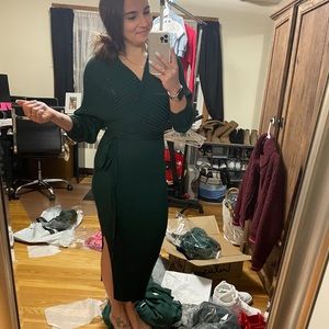 Main Event Green Sweater Dress